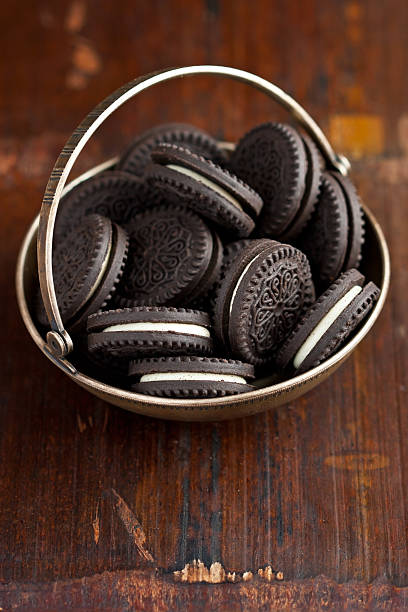 istock Chocolate cookies, closeup 603179398