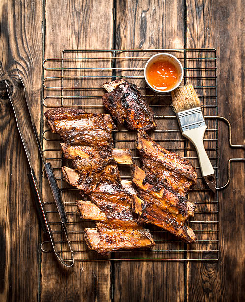 istock Fried pork ribs with tomato sauce. 603180116