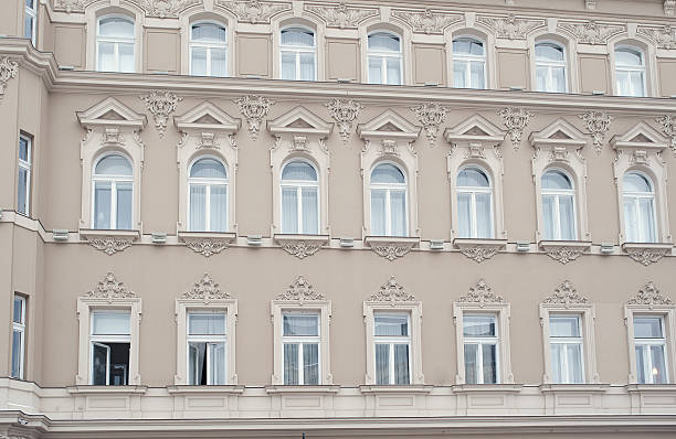 istock front of multi-story historic building with windows 603181228