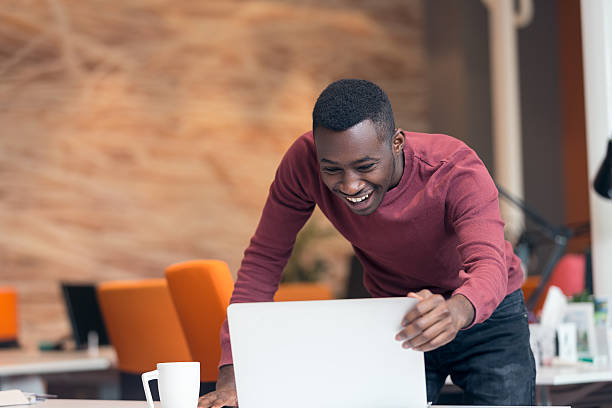 istock Happy smiling successful African American businessman 603182546