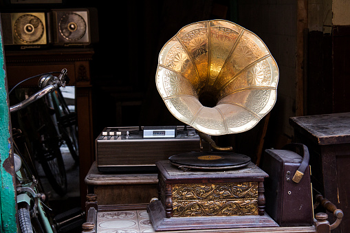 Old-fashioned, Old, Jukebox, Record, Flea Market, Ankara, Turkey