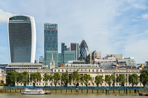 Financial district in London stock photo