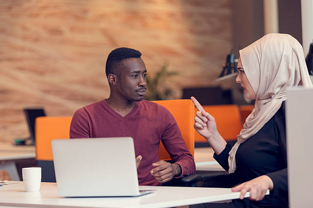 istock Multiracial contemporary business people working 603187742