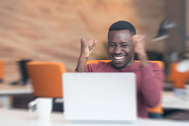 istock Happy smiling successful African American businessman 603188394