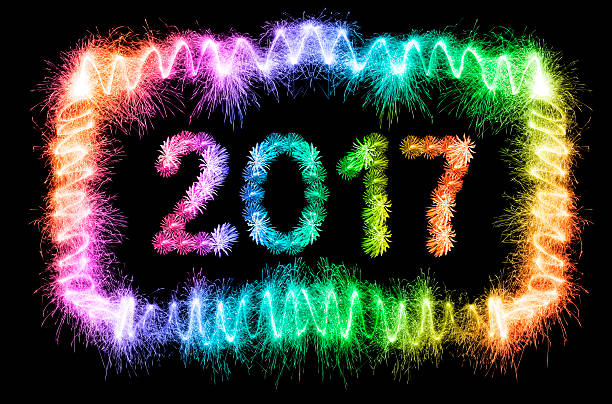 istock New Year 2017 sign in a sparkling frame 603190874