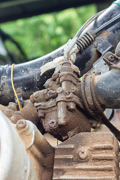 istock Old Shabby carburator in motorcycle 603194024