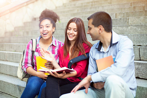 istock Students outdoor with books 603194042