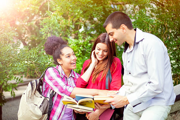 istock Students outdoor with books 603194084