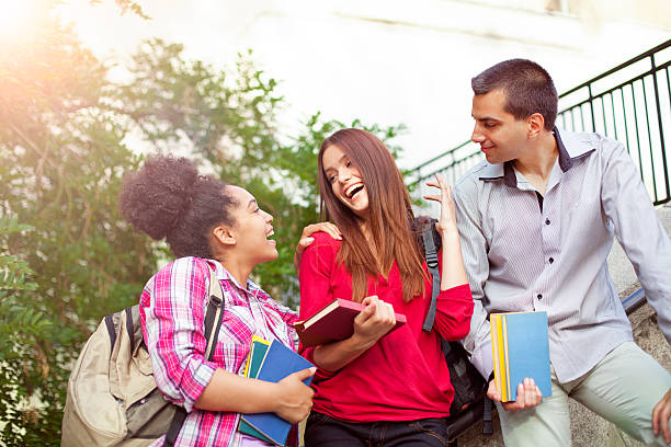 istock Students outdoor with books 603194110