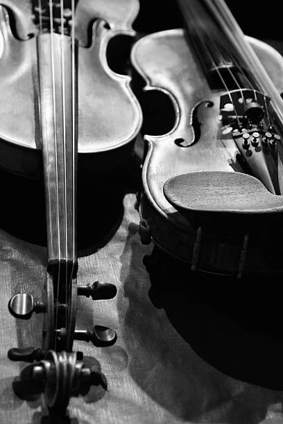 istock Violin musical instrument black and white 603194202