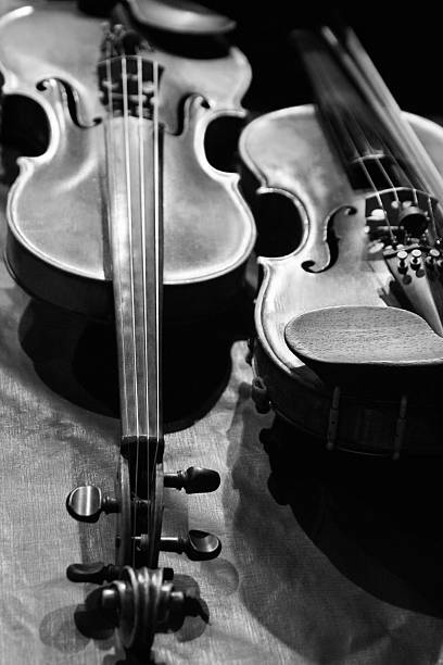 istock Violin musical instrument black and white 603194212