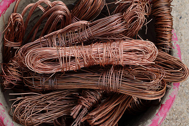 istock copper wire cables are used to recycling. 603197804