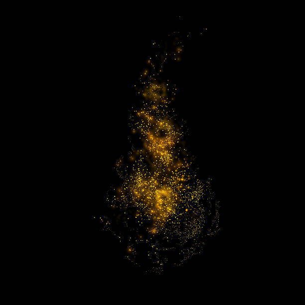 istock Gold glittering star magic dust on background.Particles for your 603199292
