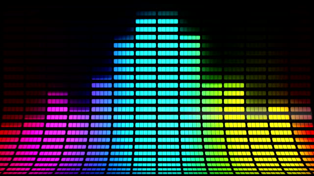 Slanted Graphic Equalizer: Multi-Coloured, Loopable Background