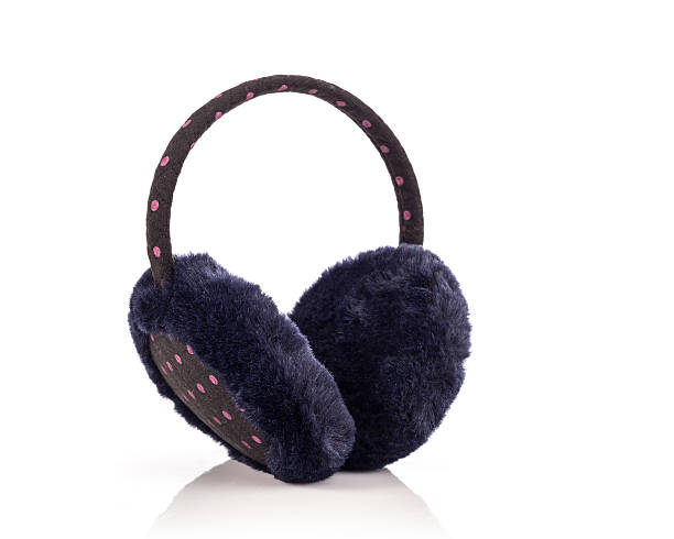 istock Black protective accessory like hats from cold to the ears 603251244