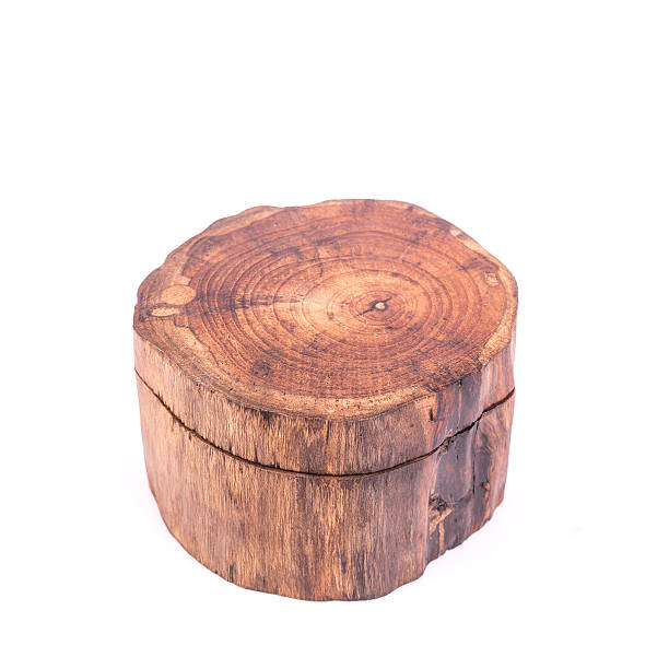 istock Traditional thai style wooden box isolated on white 603251704