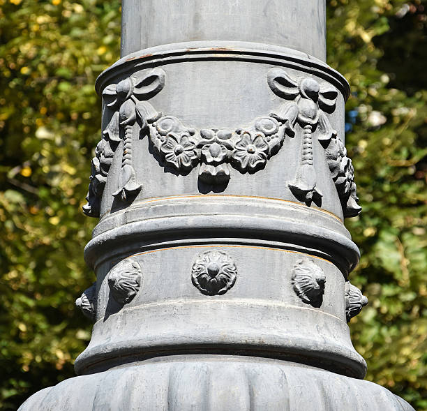 istock Ornate electricity metal pole 603253654