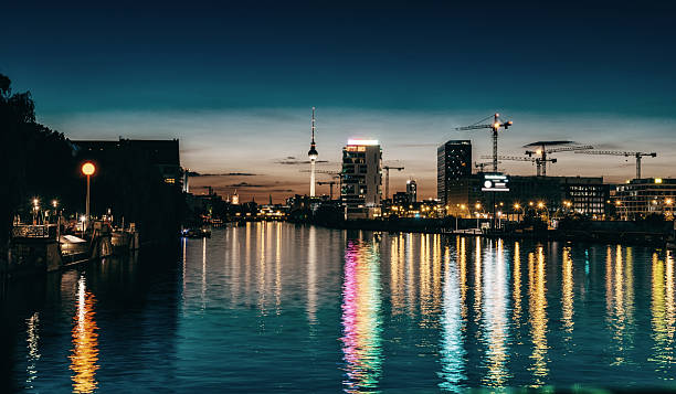 istock night over berlin river with view on tv-tower 603254192