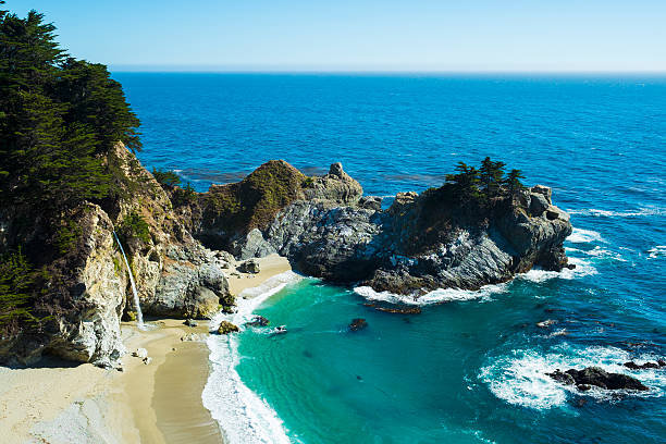 istock Where mountain water meet the ocean 603254678