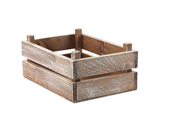 istock Wooden crate isolated on a white 603255370