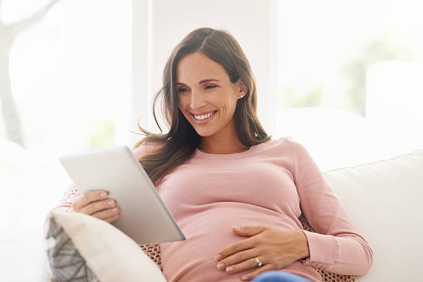 Look at all these pregnancy hacks stock photo