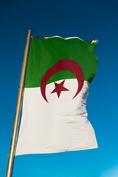 istock National flag of Algeria on flagpole 603257044