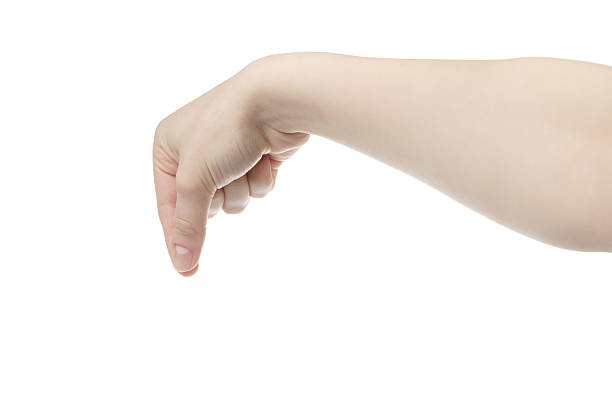 istock young female right hand to hold something small like card 603257288