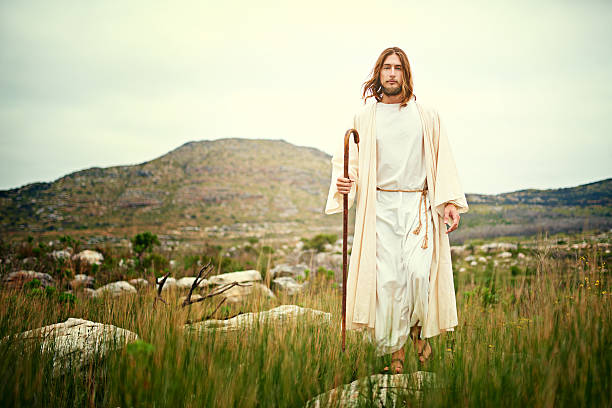 Do not be afraid Portrait of Jesus walking alone in the wilderness preacher photos stock pictures, royalty-free photos & images