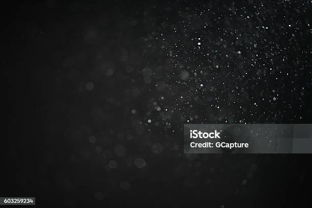 Dust Particles Overblack Background Fx Backdrop Stock Photo - Download Image Now - Particle, Dust, Wind