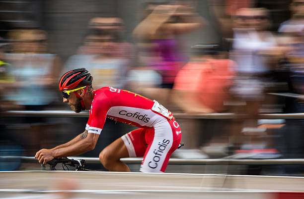 Madrid, Spain. September 11, 2016: Loic Chetout (France) of Cofidis Team riding the final stage 21 in downtown Madrid of La Vuelta a España 2016