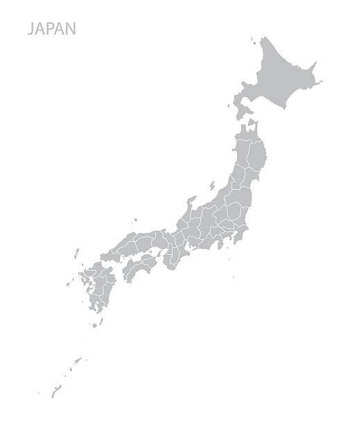 Map of Japan Map of Japan. Vector. japan stock illustrations