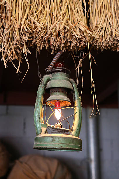 istock The Paraffin lamp hanging in farm 603267120