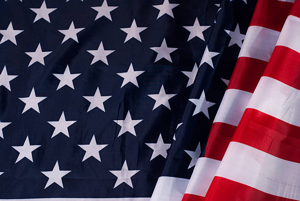 istock American flag flowing with texture fabric detail, 603269906