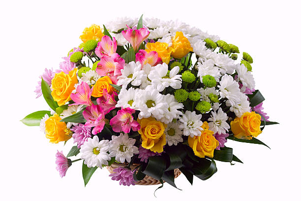 istock Flower arrangement in a basket 603271514