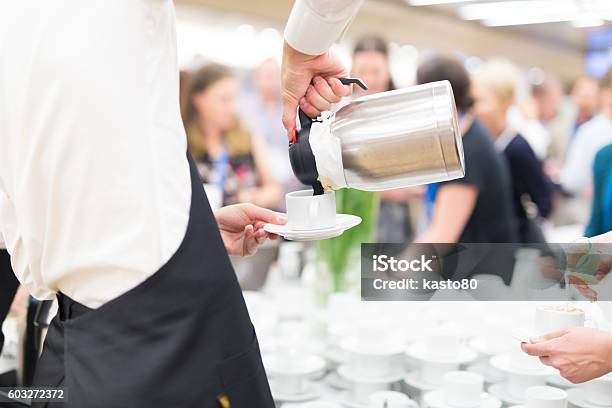 Coffee Break At Conference Meeting Stock Photo - Download Image Now - Food And Drink Industry, Food Service Occupation, Coffee - Drink