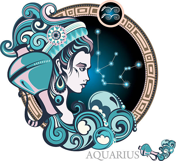 Aquarius Zodiac sign Aquarius stock illustrations