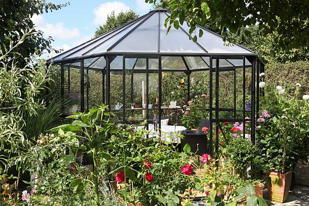 istock Gazebo in a garden 603274718