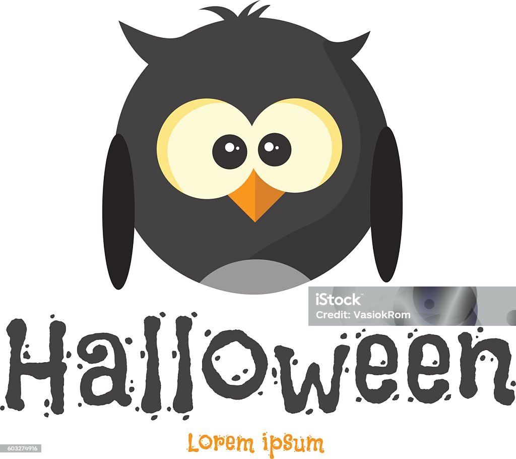 Halloween character - owl. Vector illustration Abstract stock vector