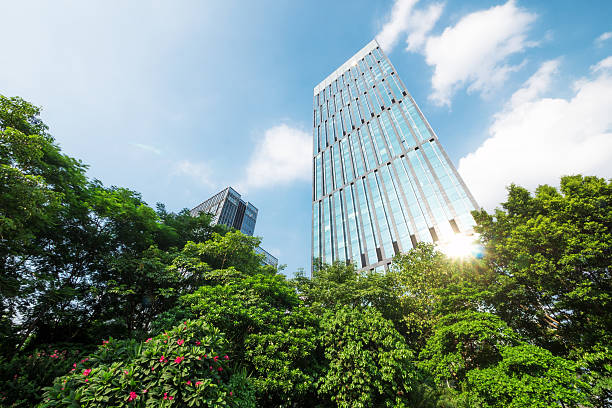istock skyscrapers with blue sky in guangzhou 603275720