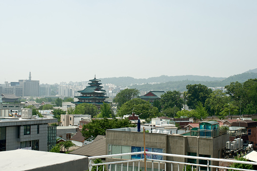 Bukchon Hanok village in summer in Seoul, Korea