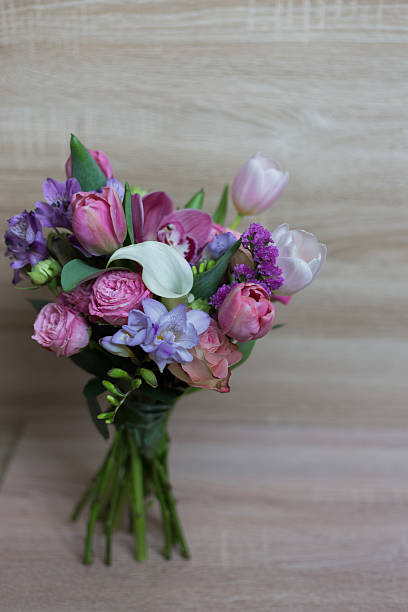 istock bouquet of pink flowers on a light background Rustic 603286098