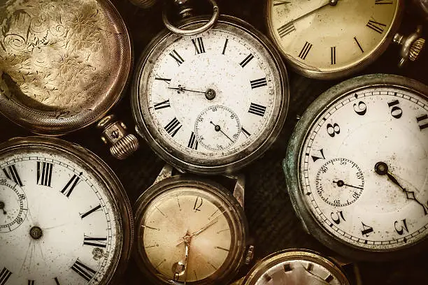 Photo of Retro styled image of old pocket watches