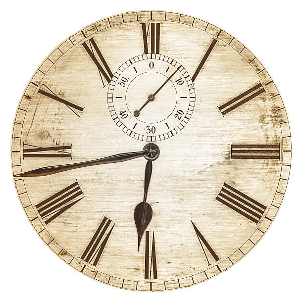 istock Sepia toned image of an old clock face 603286358