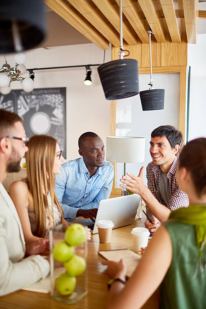 istock Business gathering in cafe 603287574