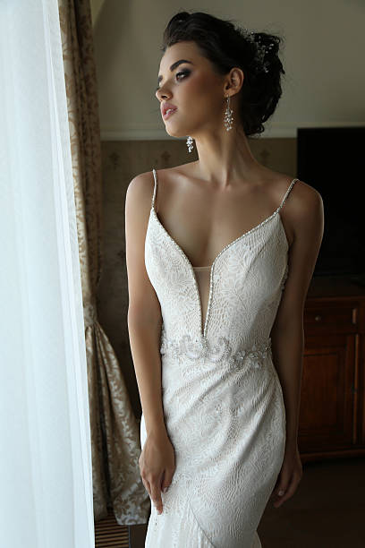 istock gorgeous bride in luxurious wedding dress 603289758