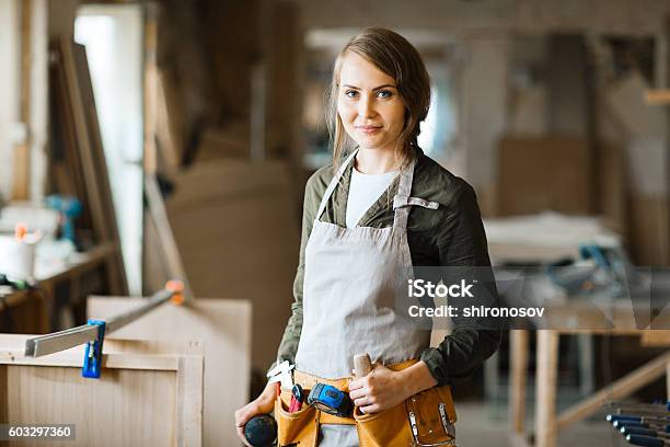 Diy Woman Stock Photo - Download Image Now - Women, Craftsperson, Carpenter