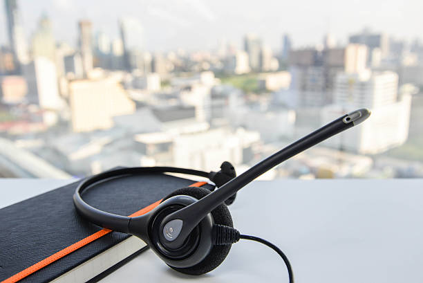 istock Headset of Phone and IP Phone 603299530