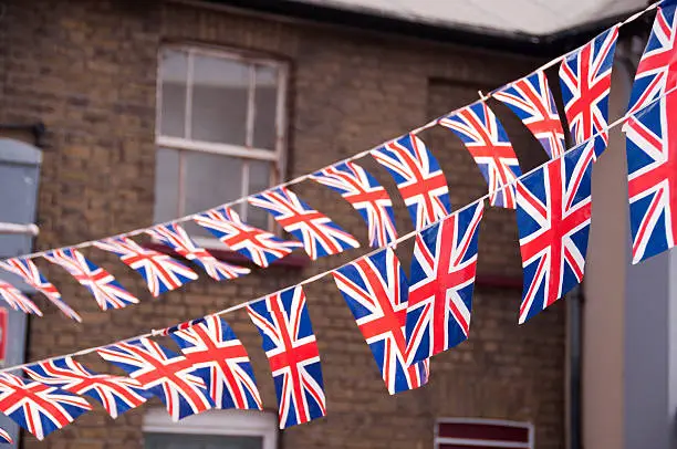 Union Jack bunting flags, British Flag, Street Party