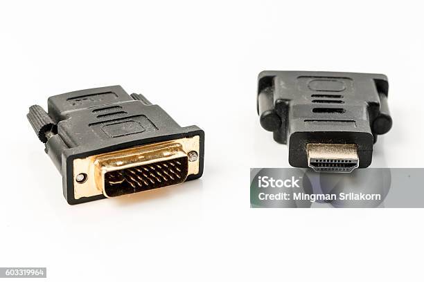 Dvi Zu Hdmi Digital Port Konverter Stockfoto und mehr Bilder von Computerbildschirm - Computerbildschirm, Accessoires, Adapter