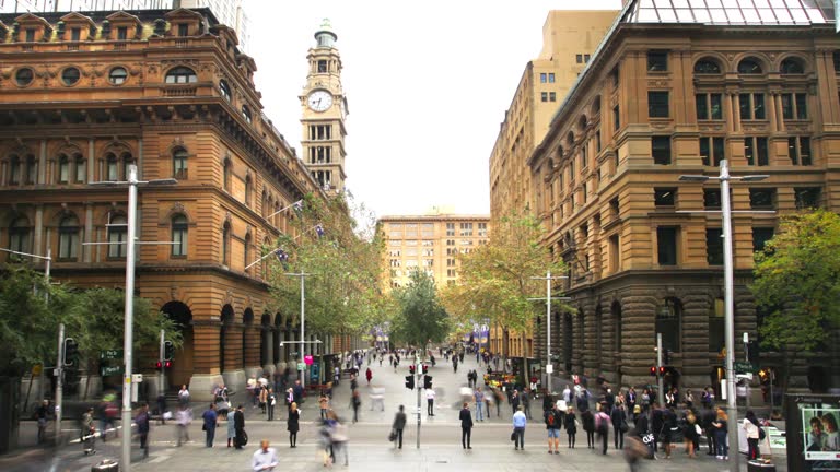 Timelapse of the busy CBD of Sydney